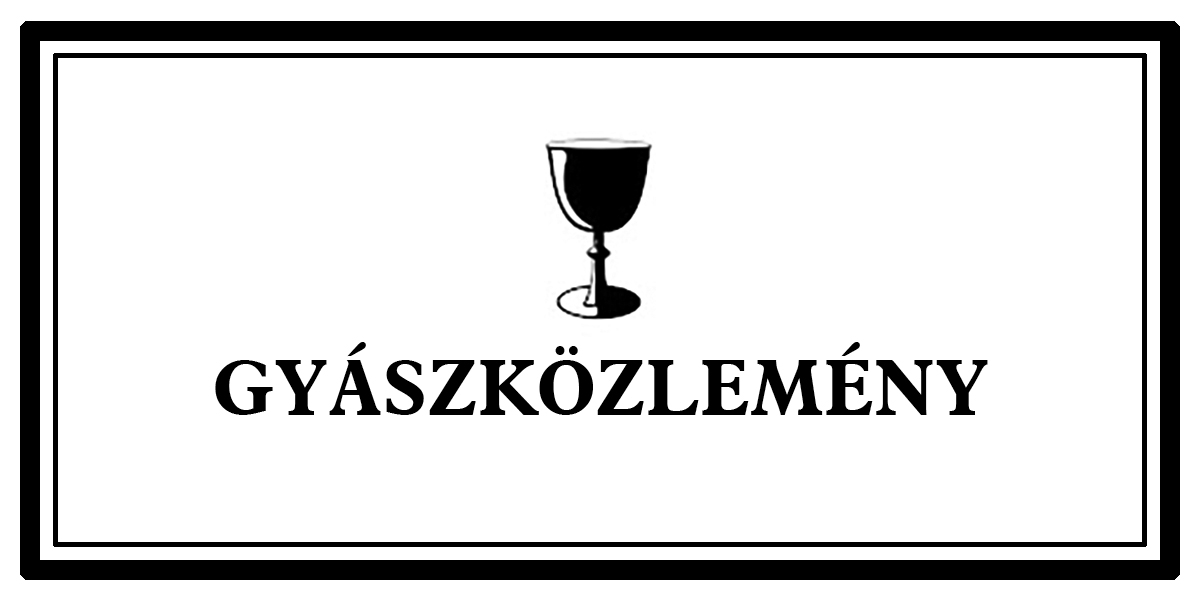 GYÁSZKÖZLEMÉNY