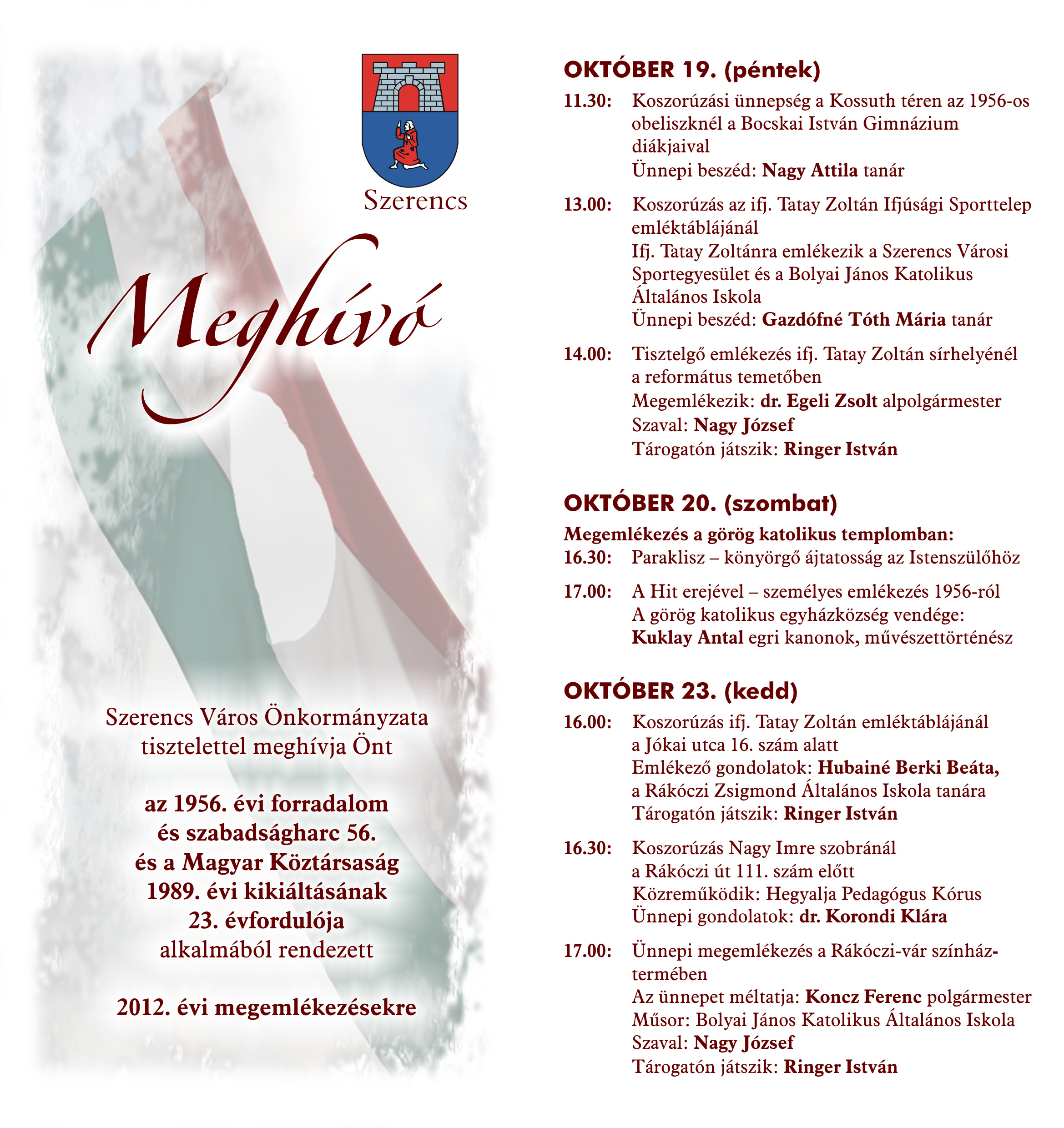 Meghívó - Október 23.