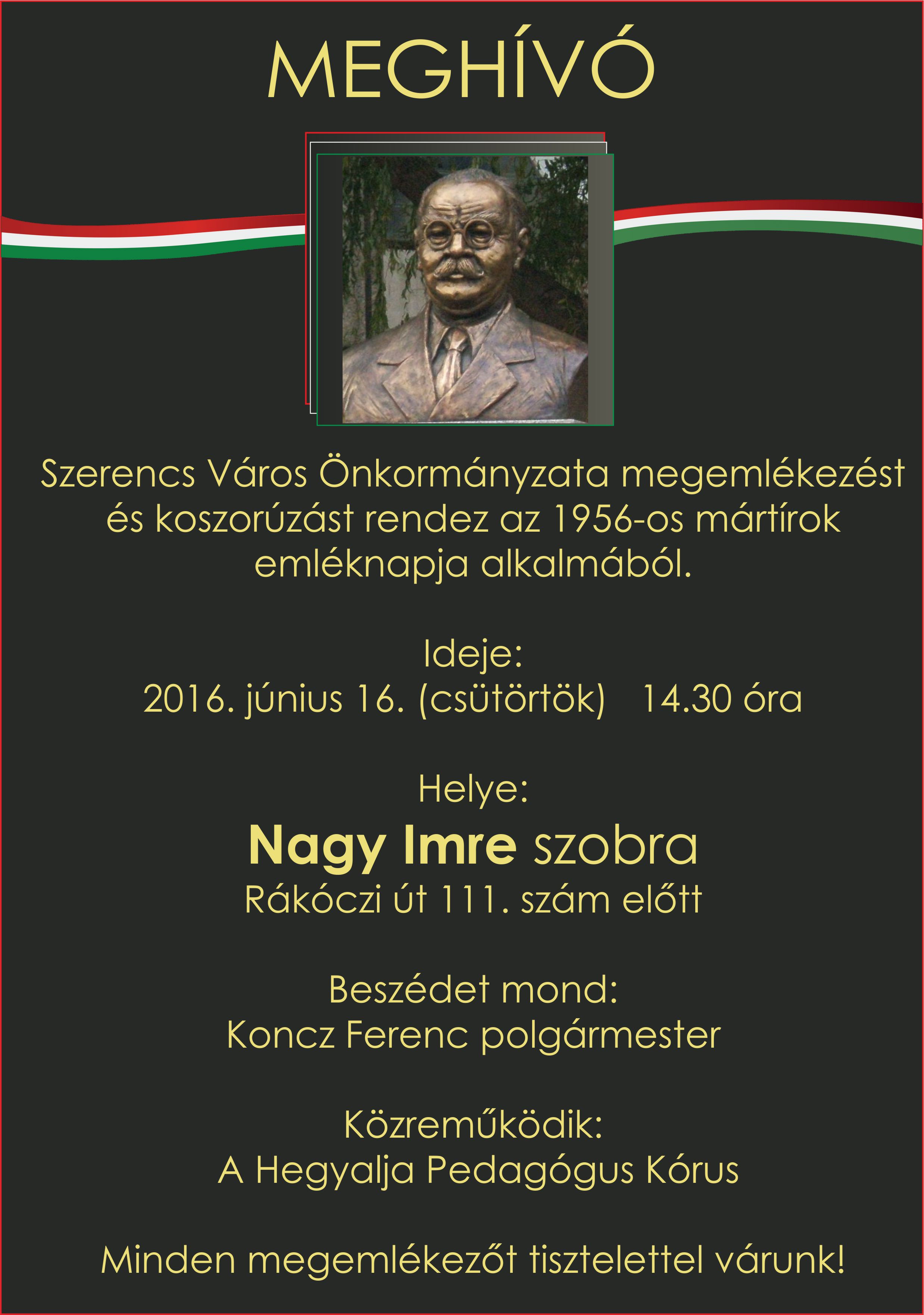 1956-os márítrok emléknapja Szerencs