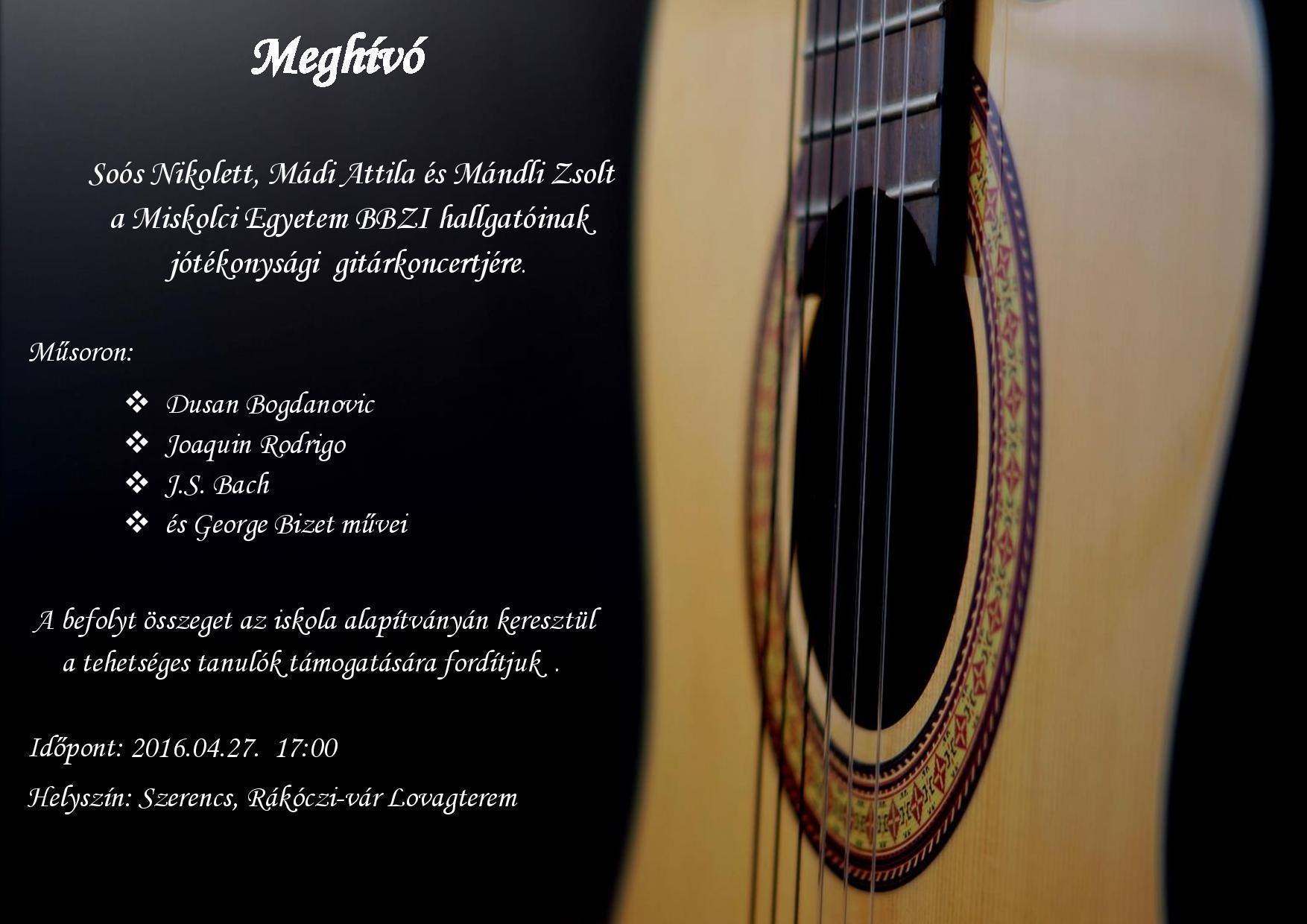 Jótékonysági gitárkoncert