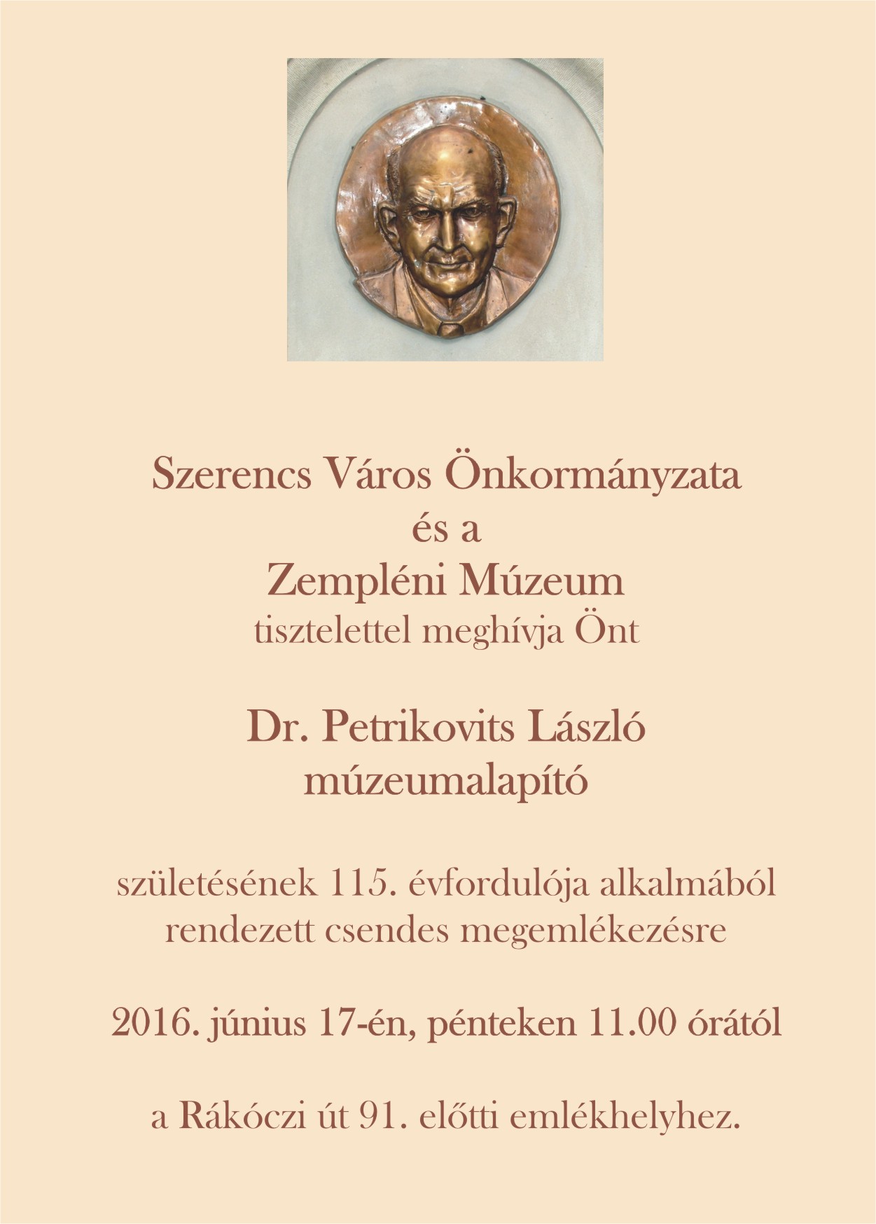 Petrikoits Lászlóra emékeznek - Szerencs