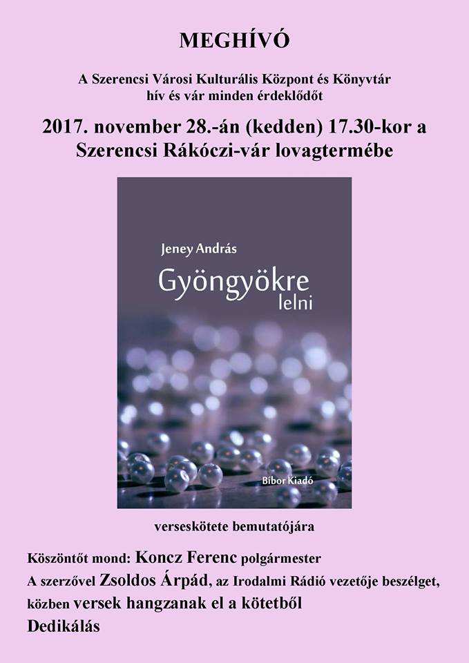 Jeney András kötetbemutató