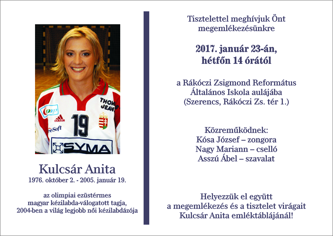 Kulcsár Anita emlékére