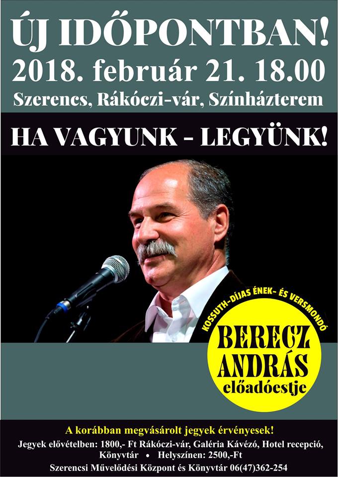 Berecz András előadása - új időpont