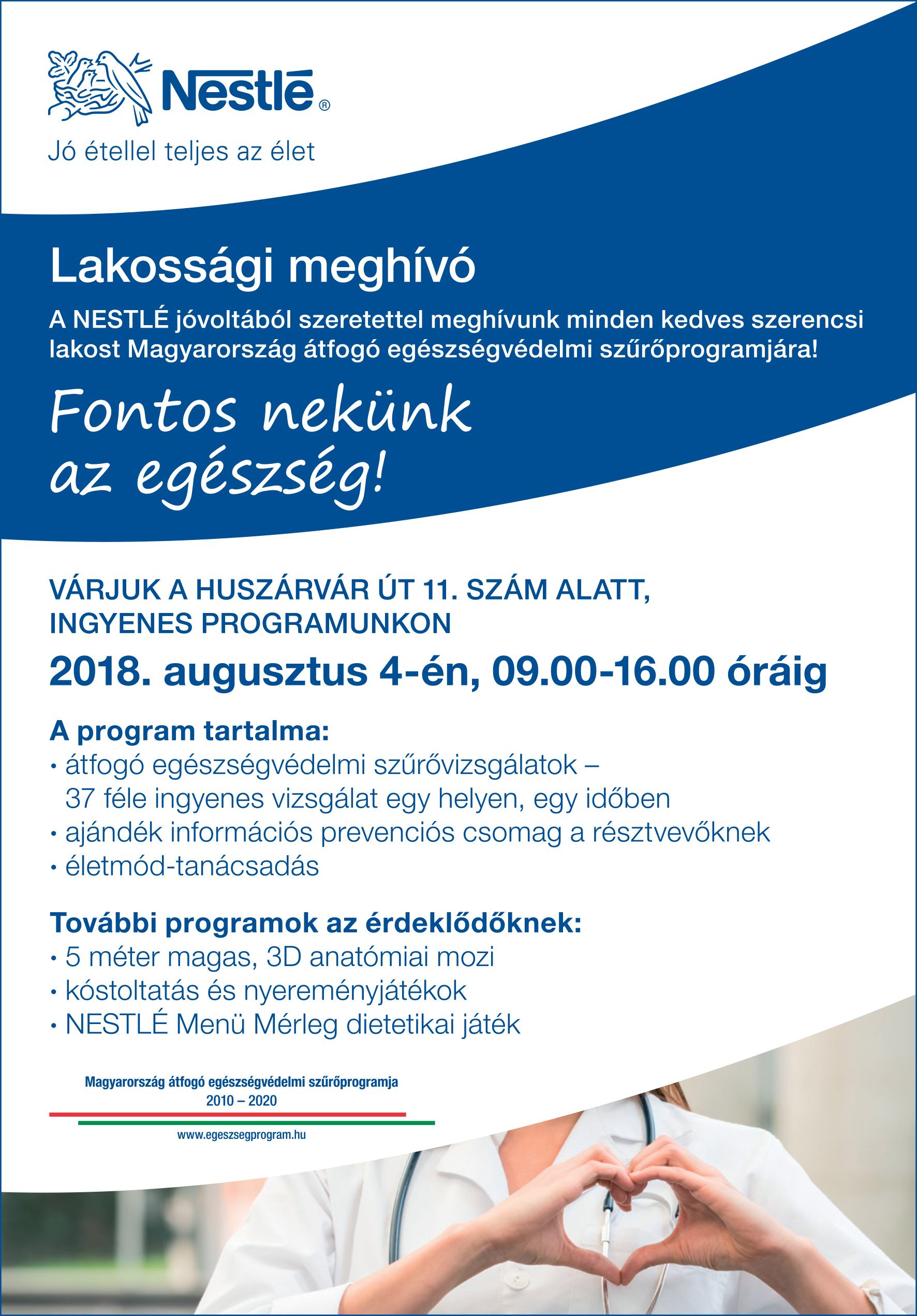 Egészségvédelmi szűrőprogram 20180804