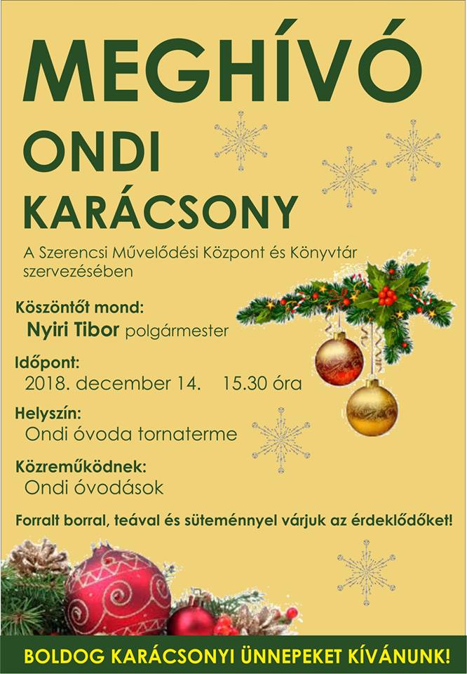 Ondi karácsonyi ünnepség