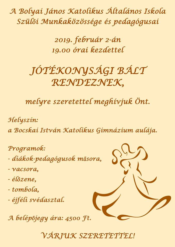 Bolyai iskola bálja