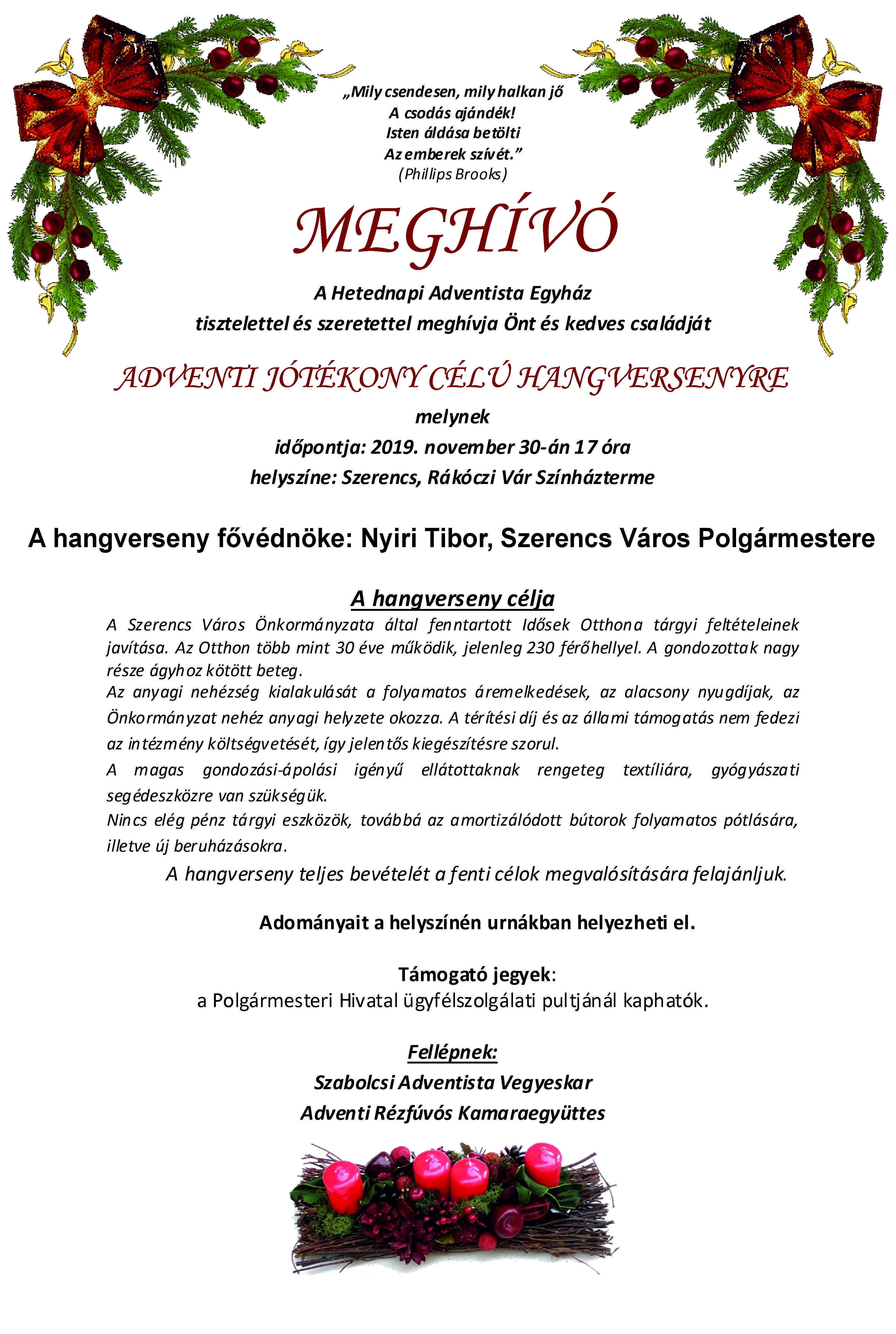 Adventista jótékonysági koncert
