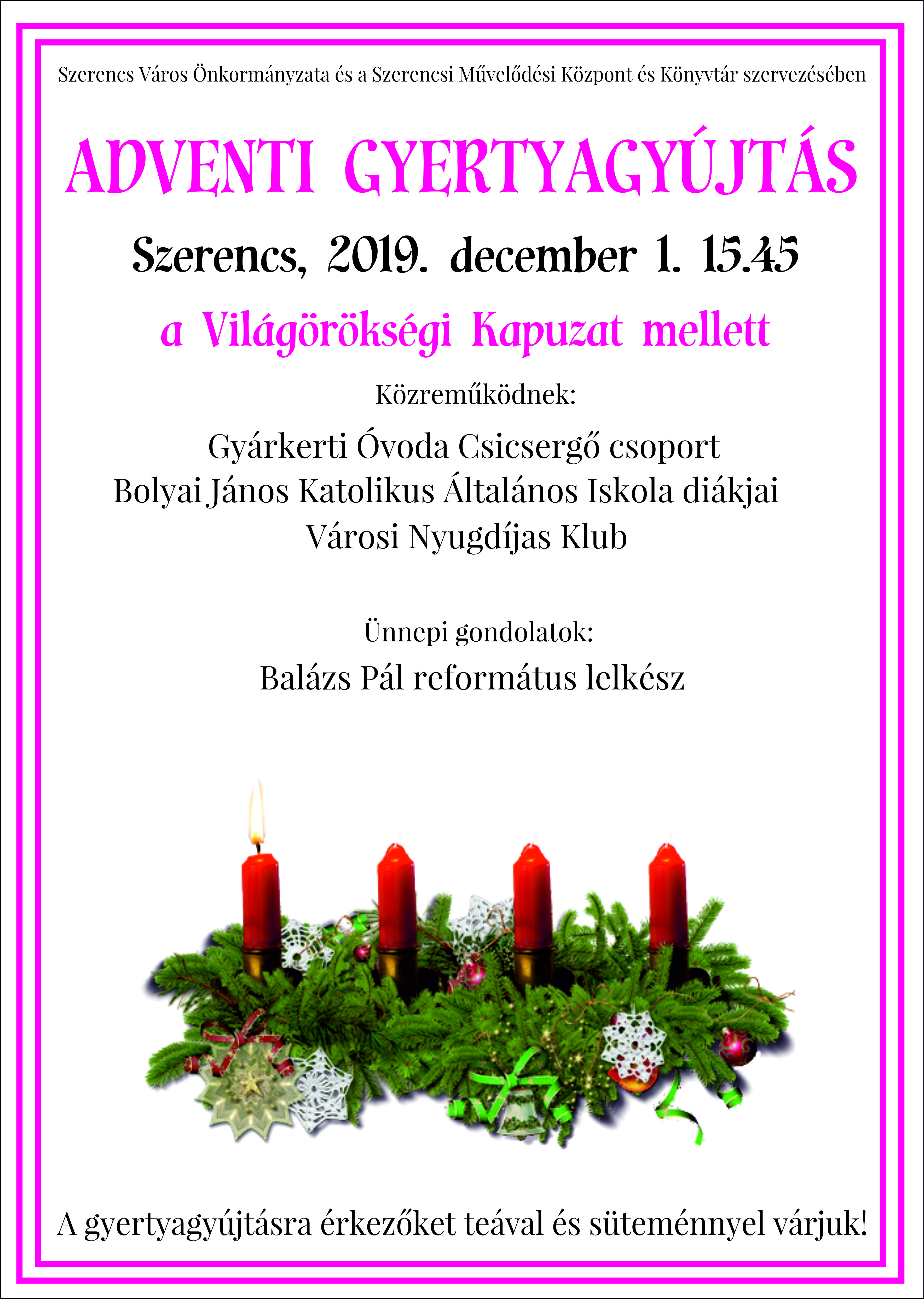 Adventi gyertyagyújtás I.