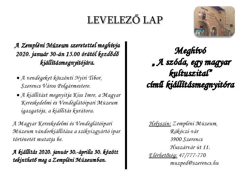 Kiállításmegnyitó 2020.01.30. Zempléni Múzeum