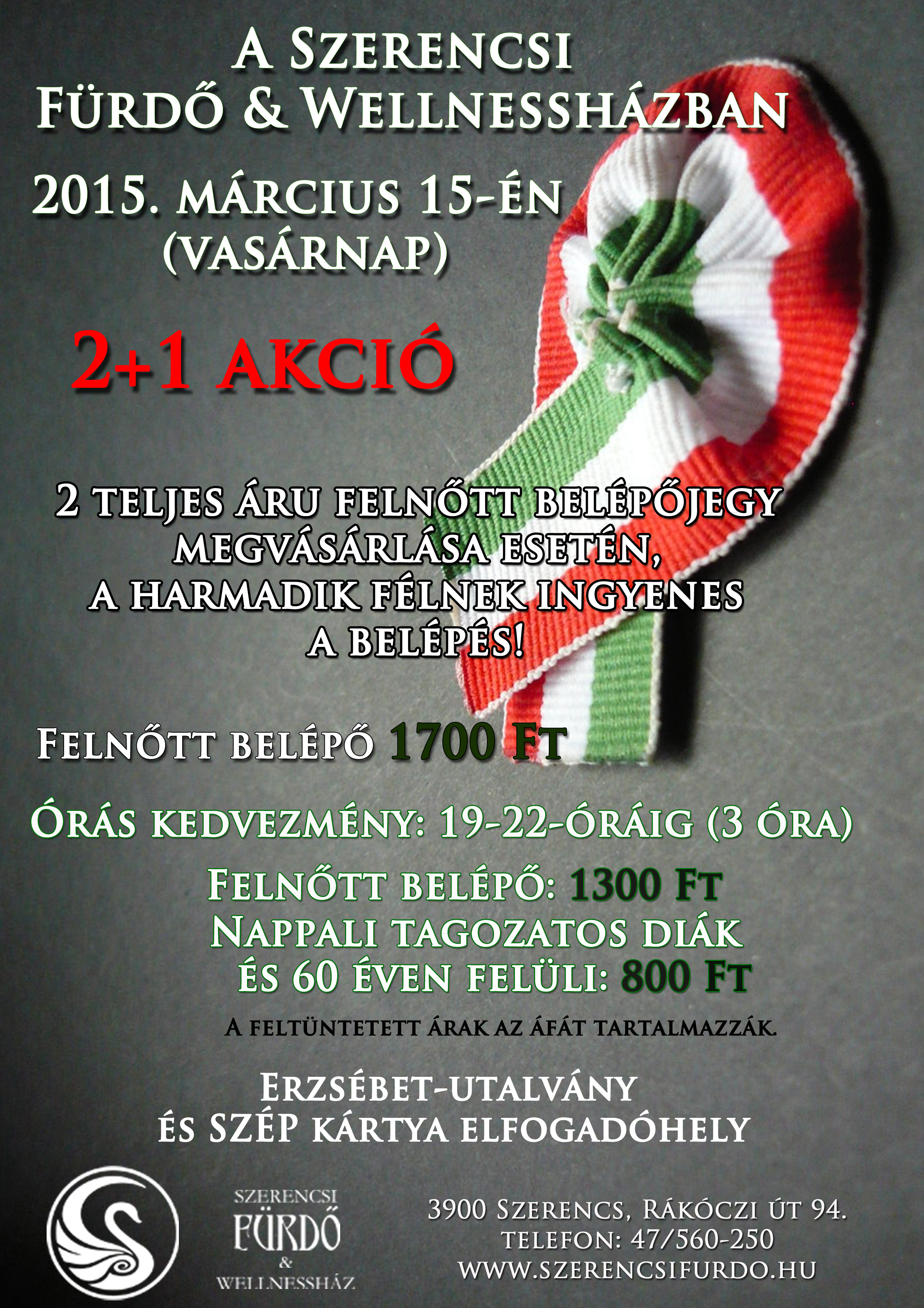 Március 15-i akció a fürdőben