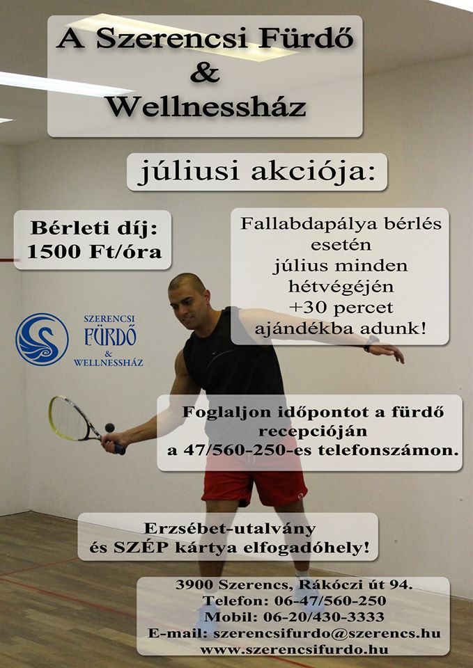 Akció a Szerencsi Fürdő és Wellnessházban