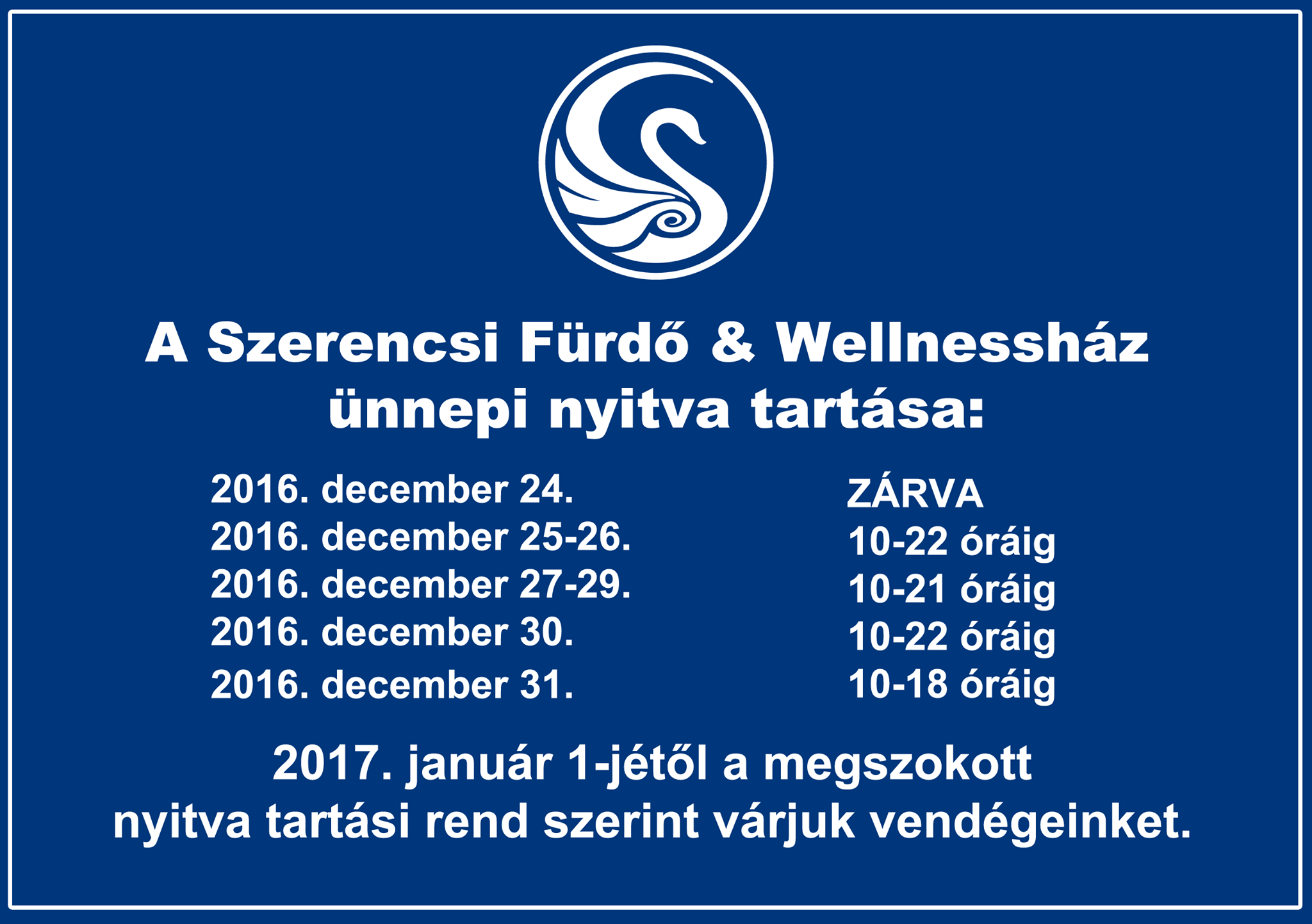 Szerencsi Fürdő és Wellnessház 2016 december